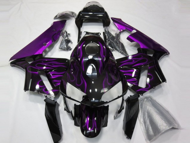 Aftermarket 2003-2004 Purple Flames Honda CBR600RR Motorcycle Fairing