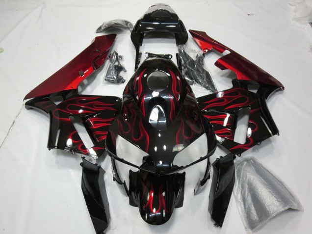 Aftermarket 2003-2004 Red Flame Honda CBR600RR Motorcycle Fairing Aftermarket 2003-2004 Red Flame Honda CBR600RR Motorcycle Fairing