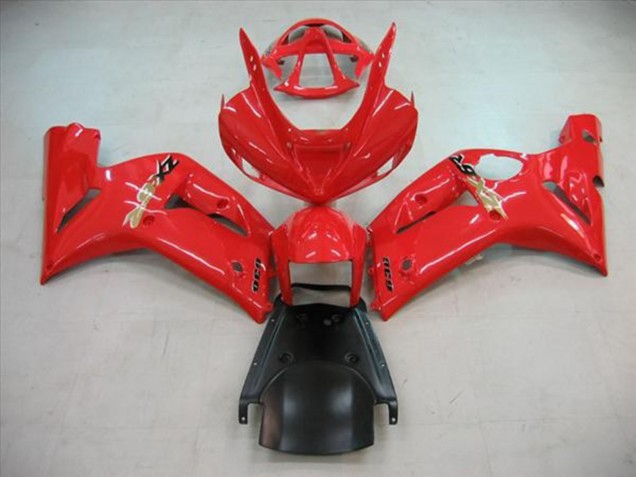 Aftermarket 2003-2004 Red Gloss Kawasaki ZX6R Motorcycle Fairing