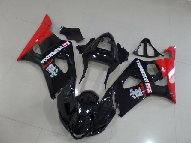 Aftermarket 2003-2004 Red and Black Suzuki GSXR 1000 Motorcycle Fairing Aftermarket 2003-2004 Red and Black Suzuki GSXR 1000 Motorcycle Fairing