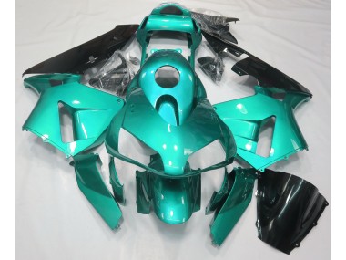 Aftermarket 2003-2004 Teal Plain Honda CBR600RR Motorcycle Fairing