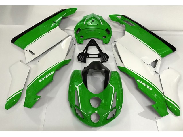 Aftermarket 2003-2004 White Green and Black Ducati 749 999 Motorcycle Fairing Aftermarket 2003-2004 White Green and Black Ducati 749 999 Motorcycle Fairing