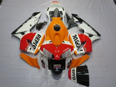 Aftermarket 2003-2004 White Orange Repsol Honda CBR600RR Motorcycle Fairing