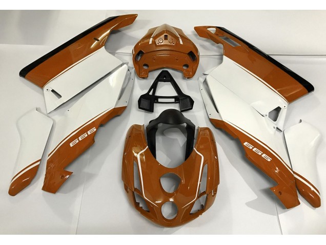 Aftermarket 2003-2004 White Orange and Black Ducati 749 999 Motorcycle Fairing Aftermarket 2003-2004 White Orange and Black Ducati 749 999 Motorcycle Fairing