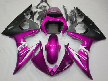 Aftermarket 2003-2005 Gloss Pink & White Yamaha R6 Motorcycle Fairing