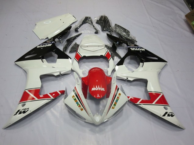 Aftermarket 2003-2005 Motul Red and Black Yamaha R6 Motorcycle Fairing Aftermarket 2003-2005 Motul Red and Black Yamaha R6 Motorcycle Fairing
