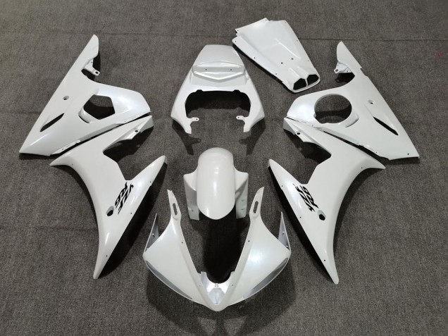 Aftermarket 2003-2005 Pearl White Yamaha R6 Motorcycle Fairing Aftermarket 2003-2005 Pearl White Yamaha R6 Motorcycle Fairing