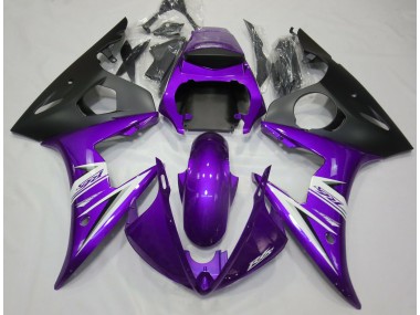 Aftermarket 2003-2005 Purple & White Yamaha R6 Motorcycle Fairing