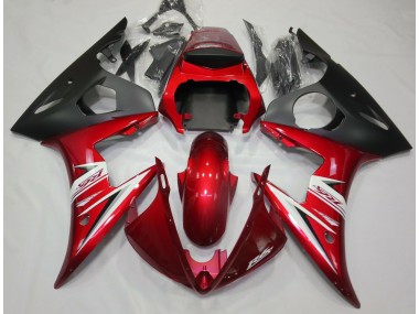 Aftermarket 2003-2005 Red & White Yamaha R6 Motorcycle Fairing