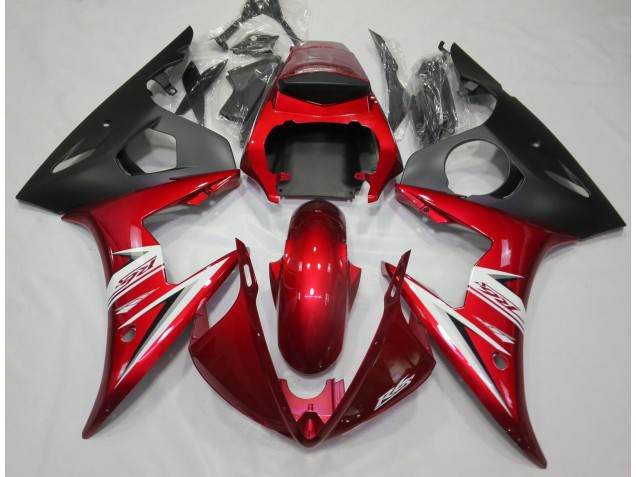 Aftermarket 2003-2005 Red & White Yamaha R6 Motorcycle Fairing Aftermarket 2003-2005 Red & White Yamaha R6 Motorcycle Fairing