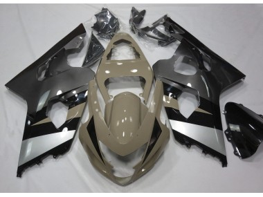 Aftermarket 2004-2005 Desert Tan and Silver Suzuki GSXR 600-750 Motorcycle Fairing