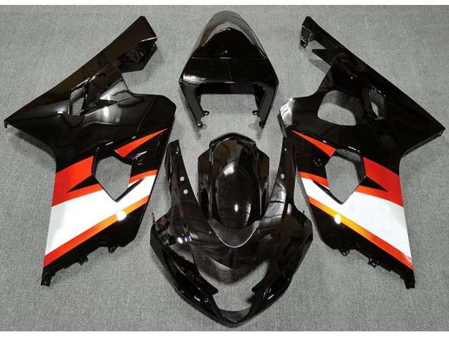 Aftermarket 2004-2005 Gloss Black & Orange Suzuki GSXR 600-750 Motorcycle Fairing Aftermarket 2004-2005 Gloss Black & Orange Suzuki GSXR 600-750 Motorcycle Fairing