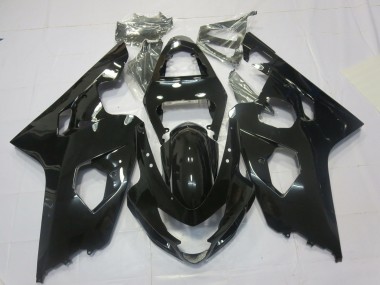 Aftermarket 2004-2005 Gloss Black Suzuki GSXR 600-750 Motorcycle Fairing