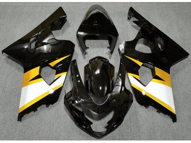 Aftermarket 2004-2005 Gloss Black & Yellow Suzuki GSXR 600-750 Motorcycle Fairing