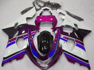 Aftermarket 2004-2005 Gloss Pink and Blue Suzuki GSXR 600-750 Motorcycle Fairing