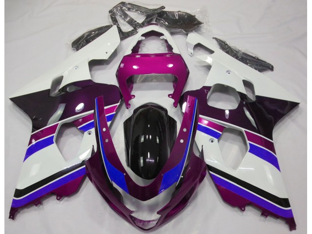 Aftermarket 2004-2005 Gloss Pink and Blue Suzuki GSXR 600-750 Motorcycle Fairing