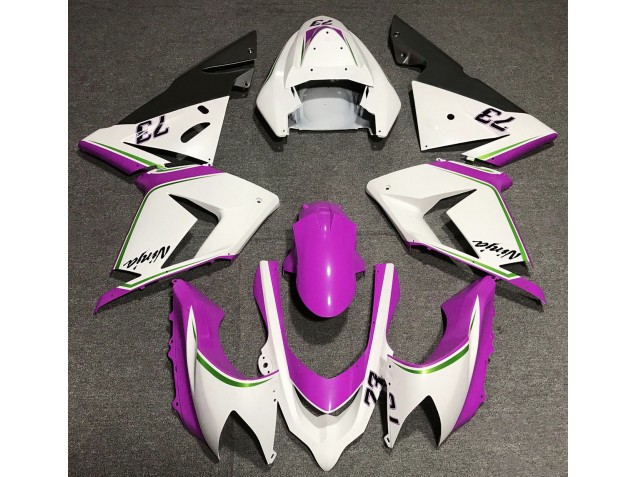 Aftermarket 2004-2005 Gloss White & Pink Kawasaki ZX10R Motorcycle Fairing Aftermarket 2004-2005 Gloss White & Pink Kawasaki ZX10R Motorcycle Fairing
