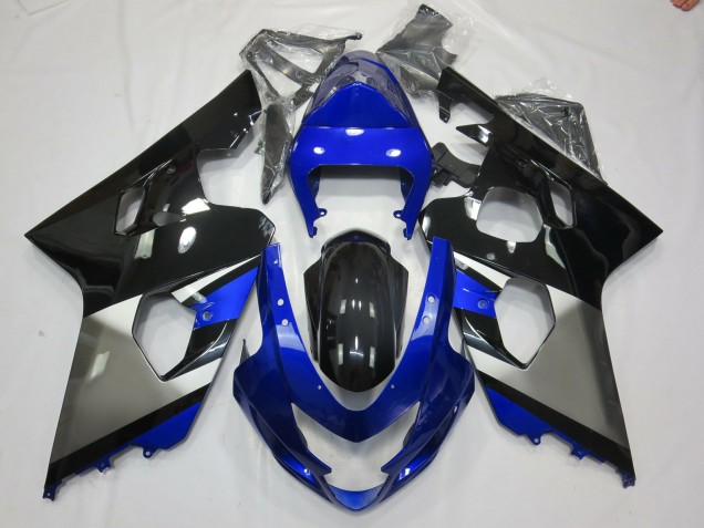 Aftermarket 2004-2005 Grey Blue and Black Suzuki GSXR 600-750 Motorcycle Fairing Aftermarket 2004-2005 Grey Blue and Black Suzuki GSXR 600-750 Motorcycle Fairing