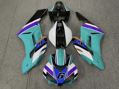 Aftermarket 2004-2005 Teal 6 Honda CBR1000RR Motorcycle Fairing