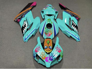Aftermarket 2004-2005 Teal Shark Honda CBR1000RR Motorcycle Fairing