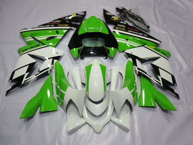 Aftermarket 2004-2005 White Green Kawasaki ZX10R Motorcycle Fairing Aftermarket 2004-2005 White Green Kawasaki ZX10R Motorcycle Fairing