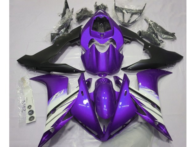 Aftermarket 2004-2006 Bright Purple & White Yamaha R1 Motorcycle Fairing