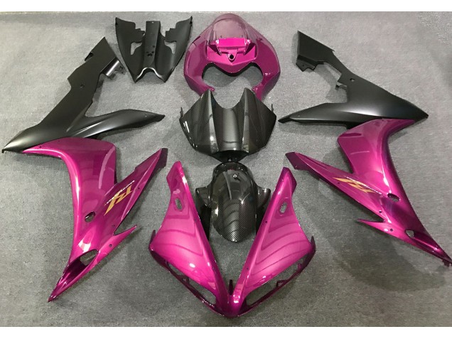Aftermarket 2004-2006 Hot Pink and Carbon Style Yamaha R1 Motorcycle Fairing Aftermarket 2004-2006 Hot Pink and Carbon Style Yamaha R1 Motorcycle Fairing