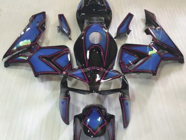 Aftermarket 2005-2006 Deep Blue & Pink Outline Honda CBR600RR Motorcycle Fairing
