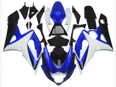 Aftermarket 2005-2006 Gloss Blue and White with red Suzuki GSXR 1000 Motorcycle Fairing
