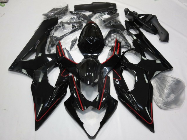 Aftermarket 2005-2006 Gloss Red and Black Suzuki GSXR 1000 Motorcycle Fairing