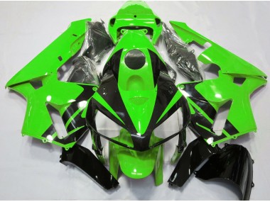 Aftermarket 2005-2006 Green & Gloss Black Design Honda CBR600RR Motorcycle Fairing