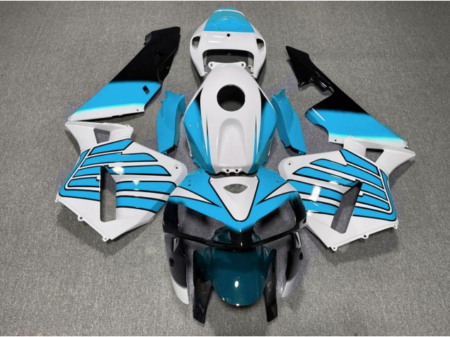 Aftermarket 2005-2006 Light Blue and White Wings Honda CBR600RR Motorcycle Fairing Aftermarket 2005-2006 Light Blue and White Wings Honda CBR600RR Motorcycle Fairing
