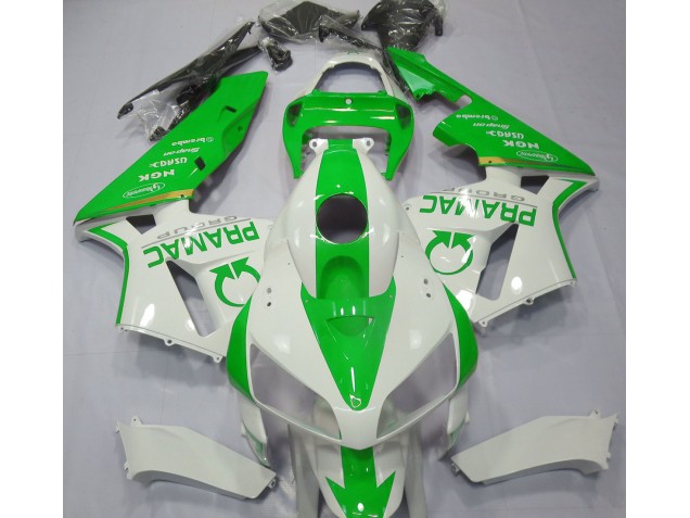 Aftermarket 2005-2006 Light Green and White Pramac Honda CBR600RR Motorcycle Fairing