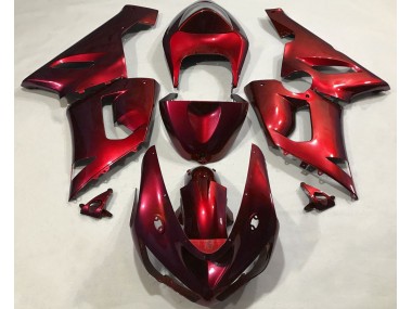 Aftermarket 2005-2006 Metallic Red Kawasaki ZX6R Motorcycle Fairing