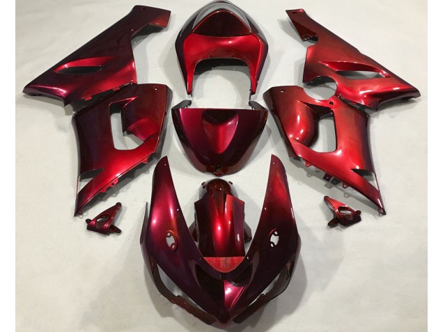Aftermarket 2005-2006 Metallic Red Kawasaki ZX6R Motorcycle Fairing Aftermarket 2005-2006 Metallic Red Kawasaki ZX6R Motorcycle Fairing