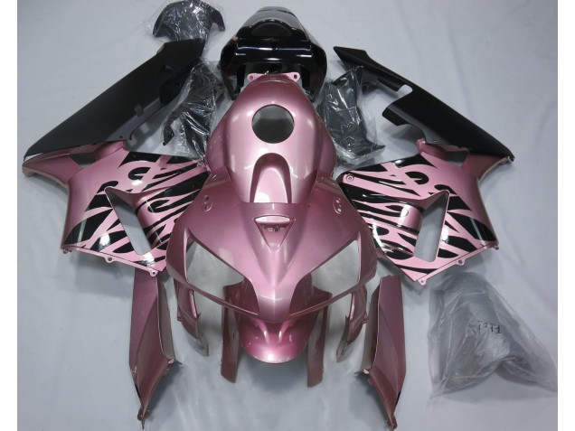 Aftermarket 2005-2006 Rose Pink Flame Honda CBR600RR Motorcycle Fairing