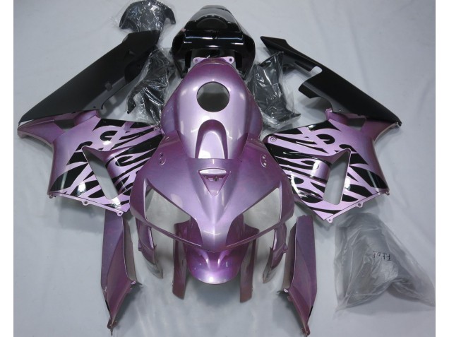 Aftermarket 2005-2006 Rose Purple Flame Honda CBR600RR Motorcycle Fairing Aftermarket 2005-2006 Rose Purple Flame Honda CBR600RR Motorcycle Fairing