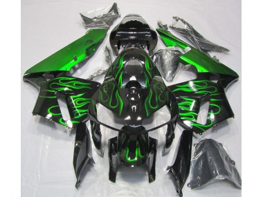 Aftermarket 2005-2006 Vibrant Green Flame Honda CBR600RR Motorcycle Fairing