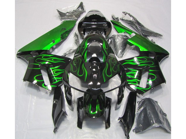Aftermarket 2005-2006 Vibrant Green Flame Honda CBR600RR Motorcycle Fairing Aftermarket 2005-2006 Vibrant Green Flame Honda CBR600RR Motorcycle Fairing