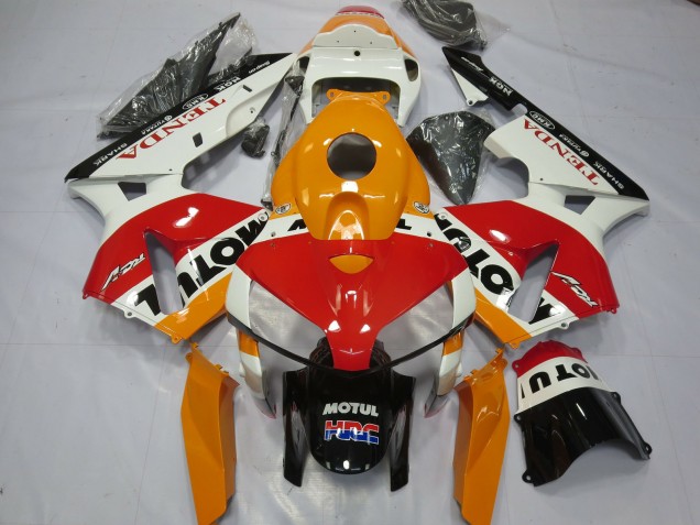 Aftermarket 2005-2006 White Repsol Honda CBR600RR Motorcycle Fairing Aftermarket 2005-2006 White Repsol Honda CBR600RR Motorcycle Fairing