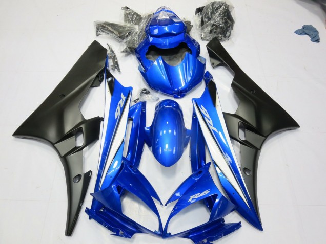 Aftermarket 2006-2007 Blue Matte Black Yamaha R6 Motorcycle Fairing Aftermarket 2006-2007 Blue Matte Black Yamaha R6 Motorcycle Fairing