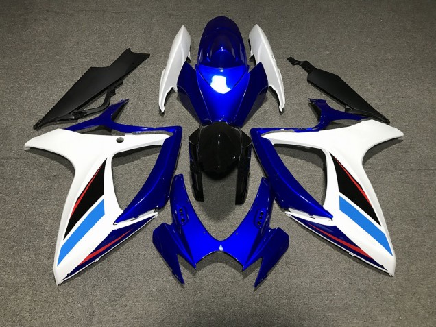 Aftermarket 2006-2007 Blue White and Black Suzuki GSXR 600-750 Motorcycle Fairing Aftermarket 2006-2007 Blue White and Black Suzuki GSXR 600-750 Motorcycle Fairing