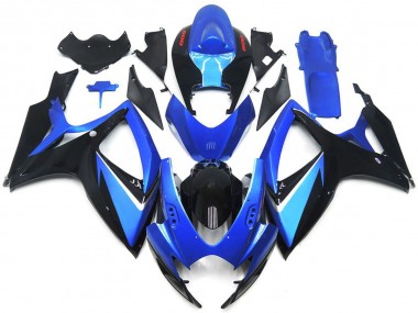 Aftermarket 2006-2007 Blue and Black Special With Red Decals Suzuki GSXR 600-750 Motorcycle Fairing