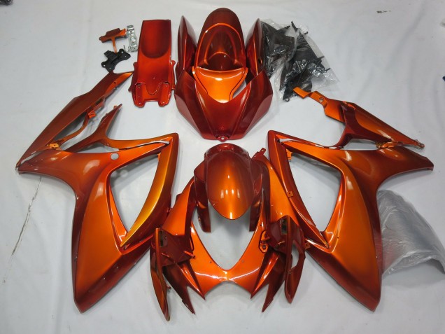 Aftermarket 2006-2007 Burnt Orange Suzuki GSXR 600-750 Motorcycle Fairing