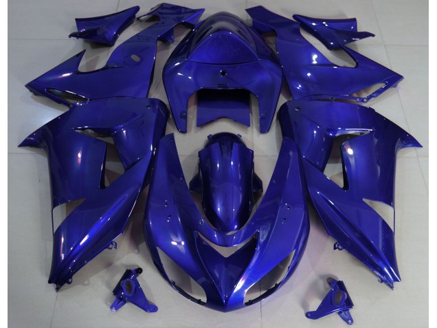 Aftermarket 2006-2007 Deep Blue Plain Kawasaki ZX10R Motorcycle Fairing Aftermarket 2006-2007 Deep Blue Plain Kawasaki ZX10R Motorcycle Fairing