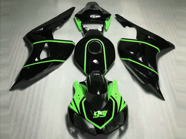 Aftermarket 2006-2007 Gloss Black High Viz Green Honda CBR1000RR Motorcycle Fairing Aftermarket 2006-2007 Gloss Black High Viz Green Honda CBR1000RR Motorcycle Fairing