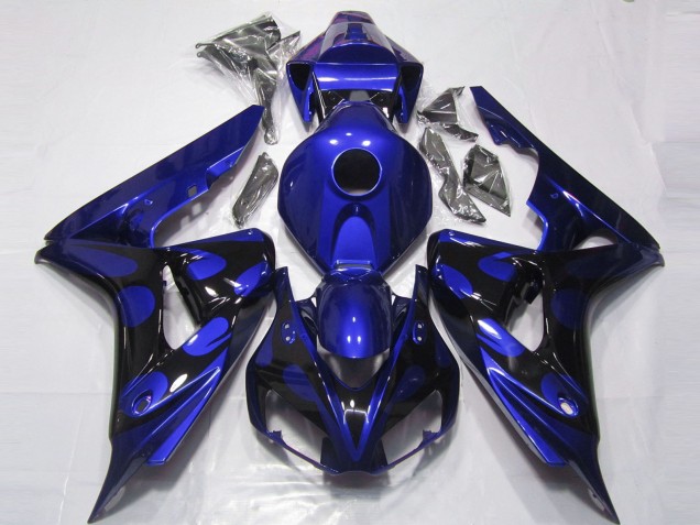 Aftermarket 2006-2007 Gloss Blue and Black Honda CBR1000RR Motorcycle Fairing Aftermarket 2006-2007 Gloss Blue and Black Honda CBR1000RR Motorcycle Fairing