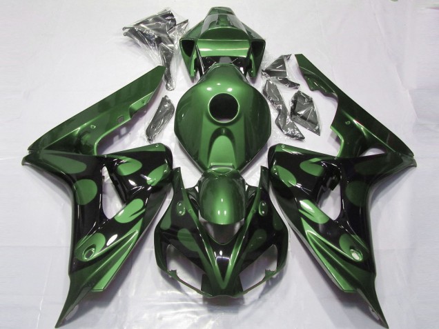 Aftermarket 2006-2007 Gloss Green and Black Honda CBR1000RR Motorcycle Fairing