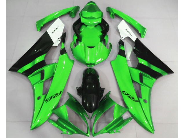 Aftermarket 2006-2007 Gloss Green and Black Yamaha R6 Motorcycle Fairing Aftermarket 2006-2007 Gloss Green and Black Yamaha R6 Motorcycle Fairing