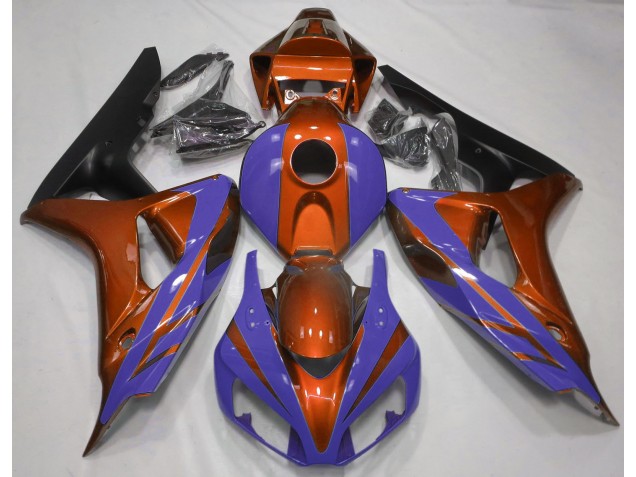 Aftermarket 2006-2007 Gloss Orange and Dark Blue Honda CBR1000RR Motorcycle Fairing